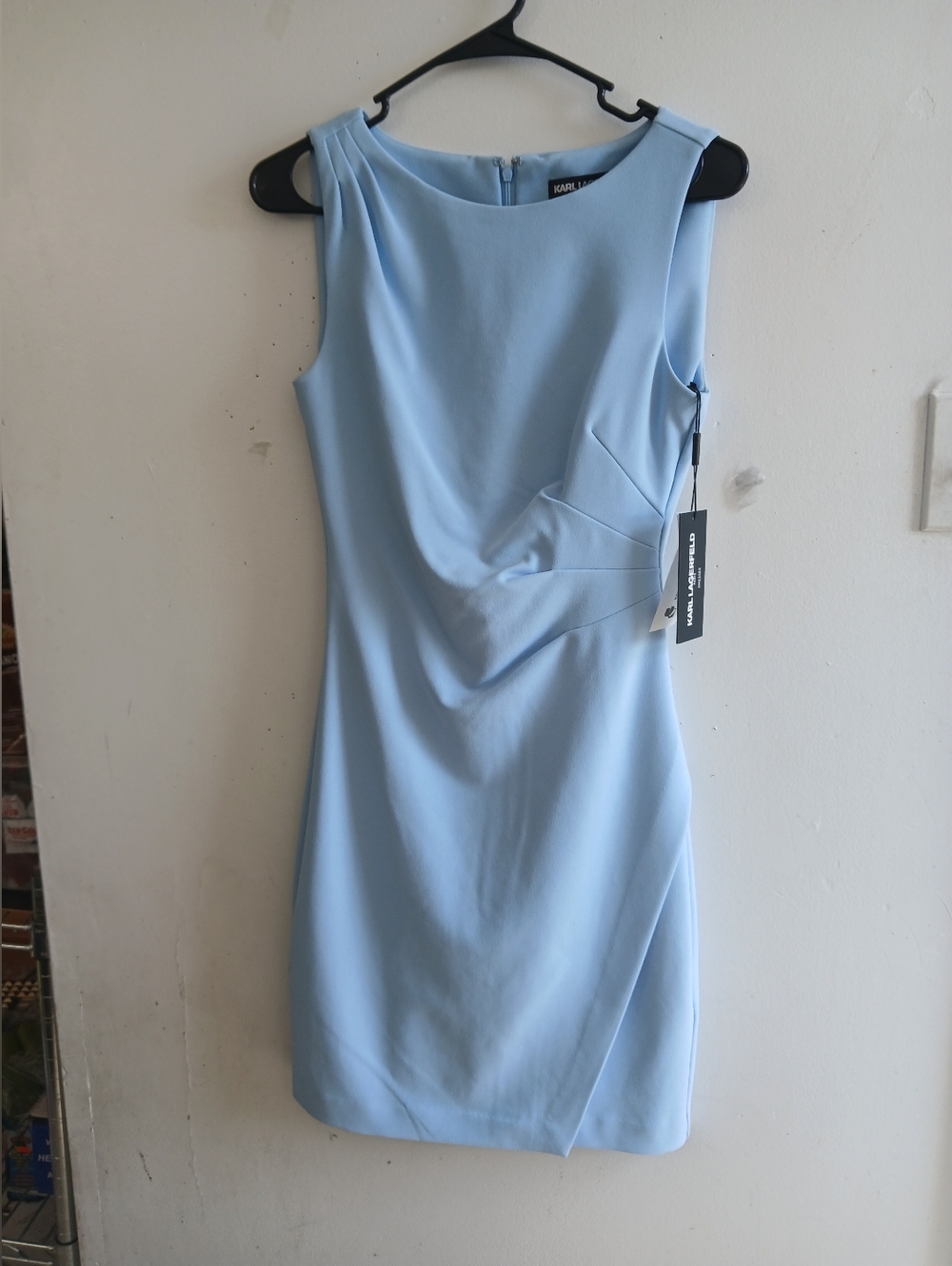 Karl Lagerfeld Powder Blue Sleeveless Sheath Dress